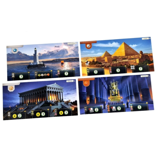 Cărțile jocului de societate 7 Wonders