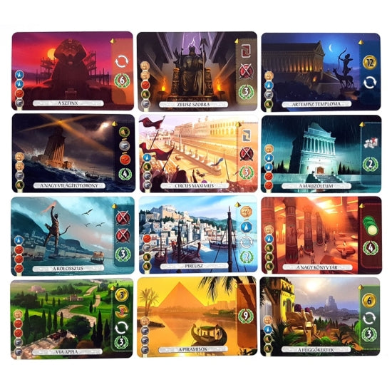 Cărțile jocului de societate 7 Wonders Duel