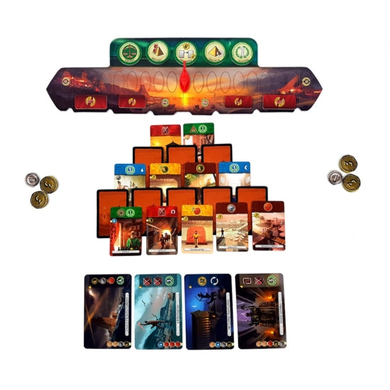 Conținutul jocului de societate 7 Wonders Duel