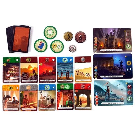 Conținutul jocului de societate 7 Wonders Duel