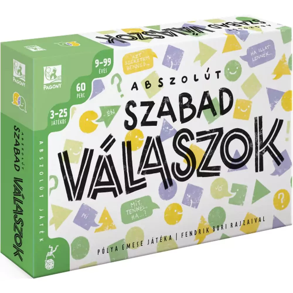 Cutia jocului de societate Abszolút szabad válaszok