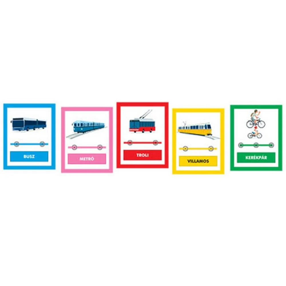 Cărțile jocului de societate Amíg utazunk - kártyajáték