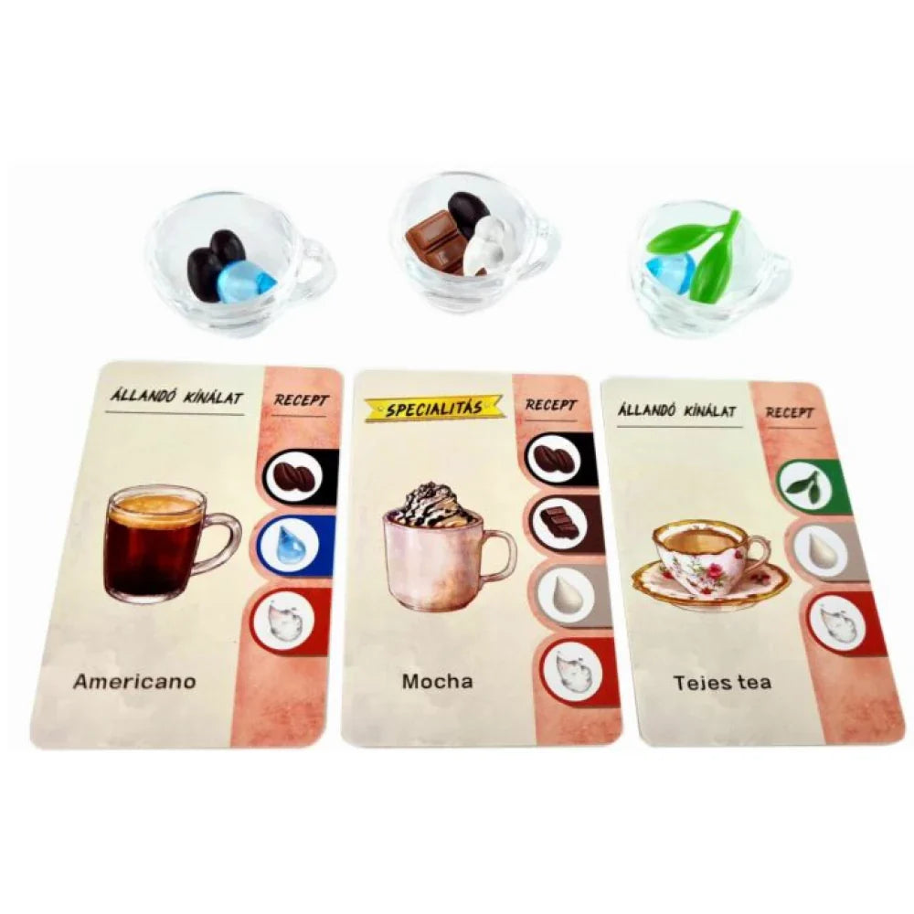 Cărțile jocului de societate Coffee Rush