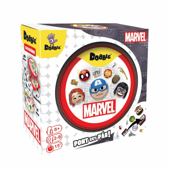 Cutia jocului de societate Dobble Marvel