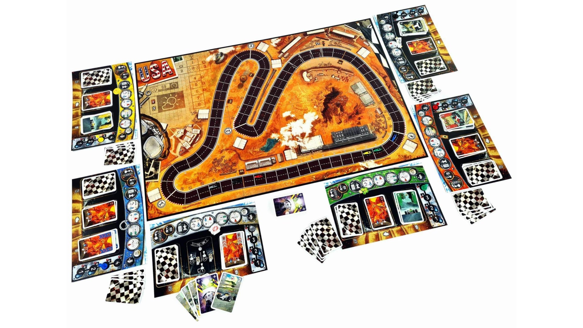 Conținutul jocului de societate Heat: Pedal to the Metal