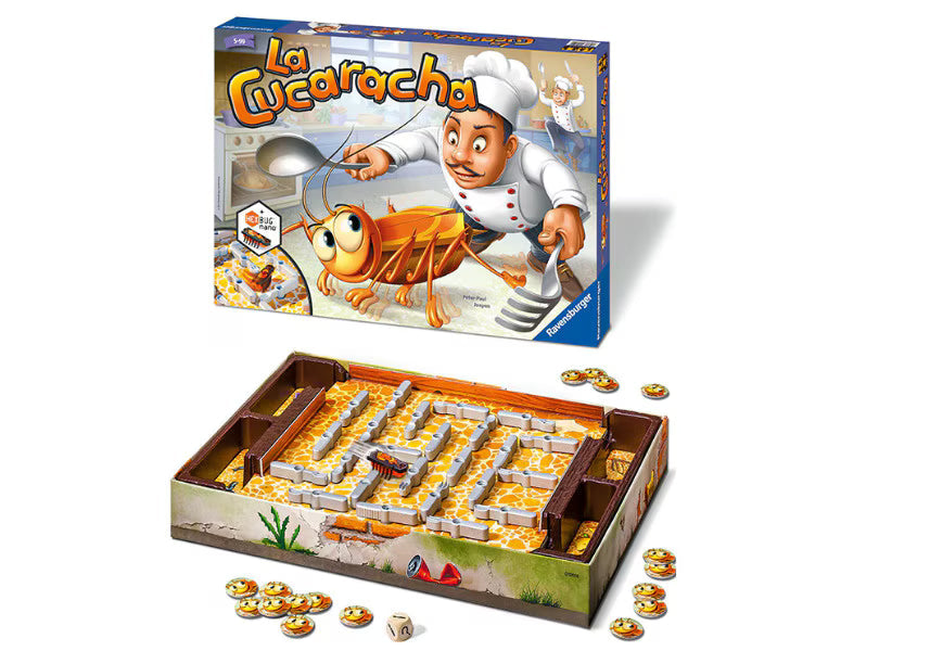 Cutia și conținutul jocului de societate La Cucaracha
