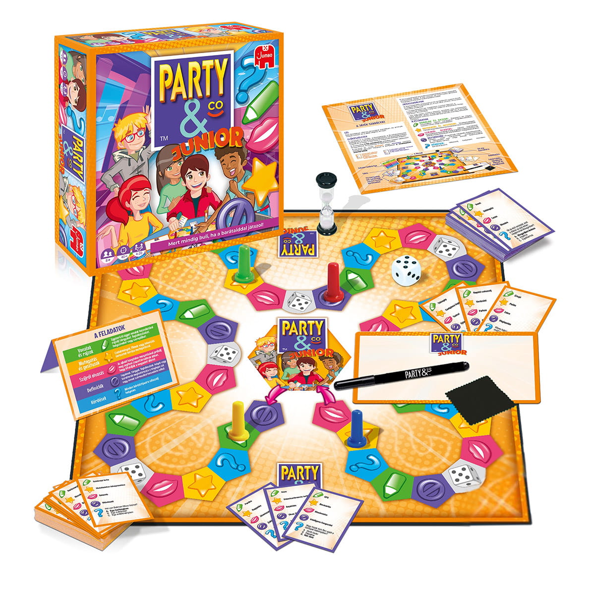 Conținutul jocului de societate Party & Co: Junior