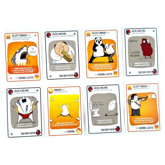 Cărțile jocului de societate Exploding Kittens: Party Pack