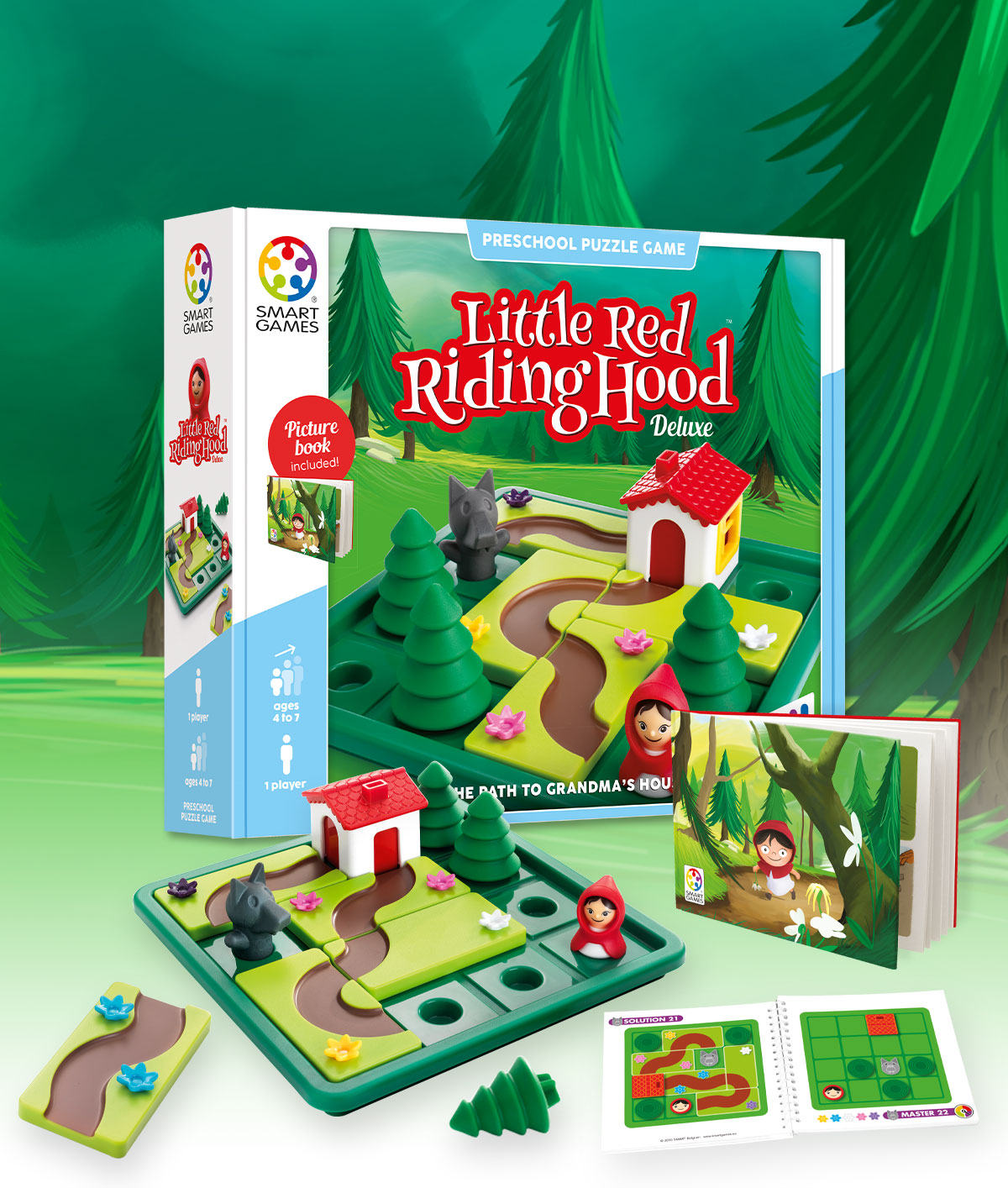 Conținutul jocului de societate Smart Games - Little Red Riding Hood