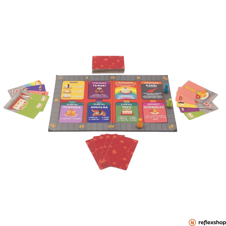 Cărțile jocului de societate Sushi Go Party!