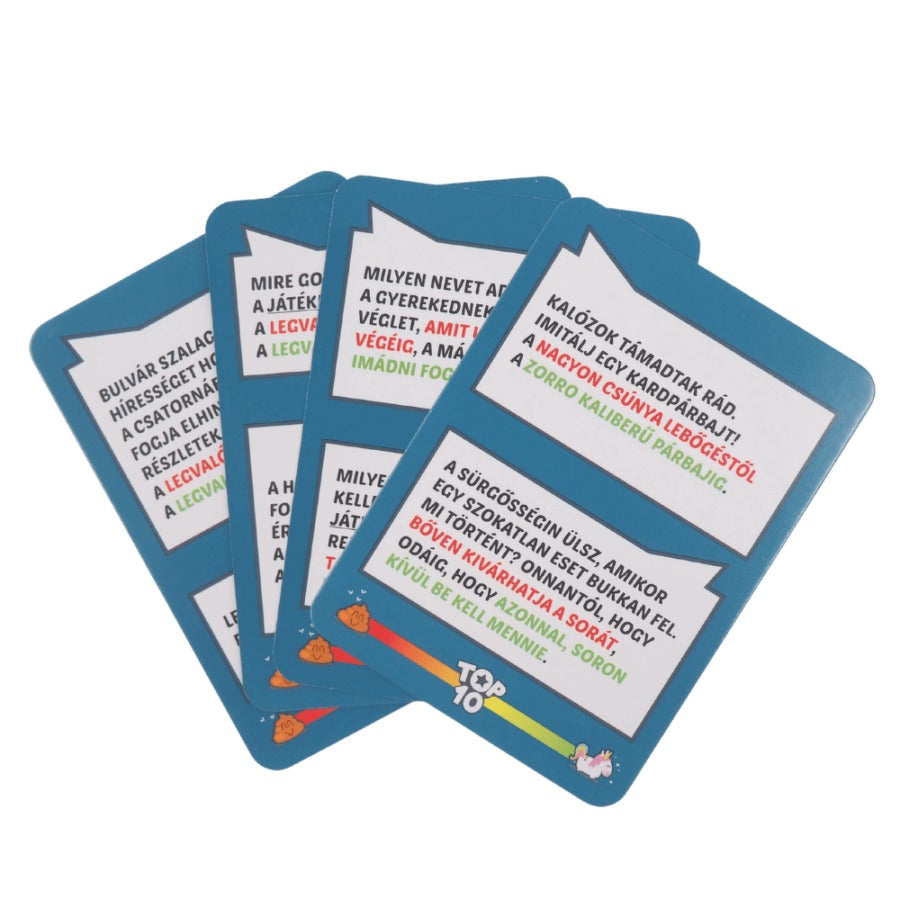 Cărțile jocului de societate Top Ten