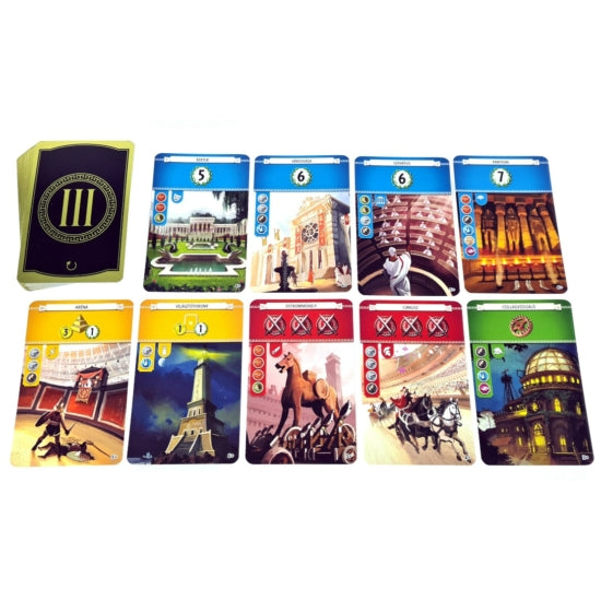 Cărțile jocului de societate 7 Wonders