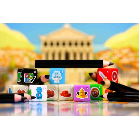 Conținutul jocului de societate 7 Wonders Dice