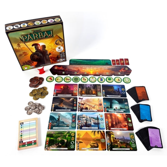 Conținutul jocului de societate 7 Wonders Duel
