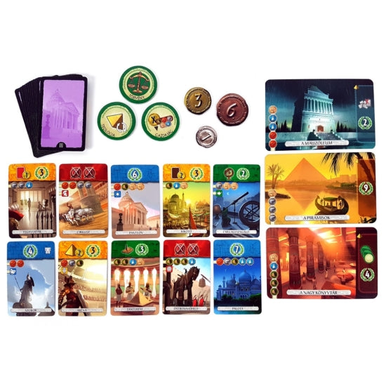 Conținutul jocului de societate 7 Wonders Duel