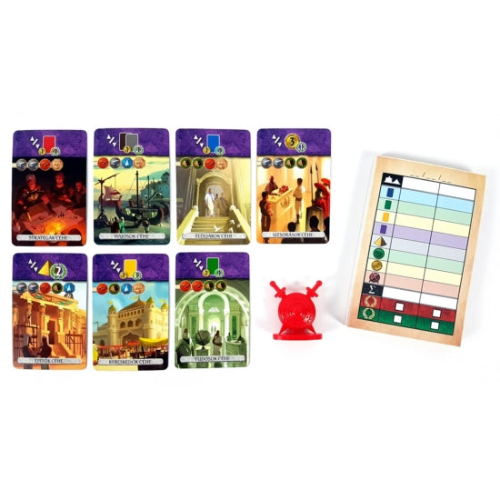 Conținutul jocului de societate 7 Wonders Duel