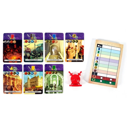 Conținutul jocului de societate 7 Wonders Duel