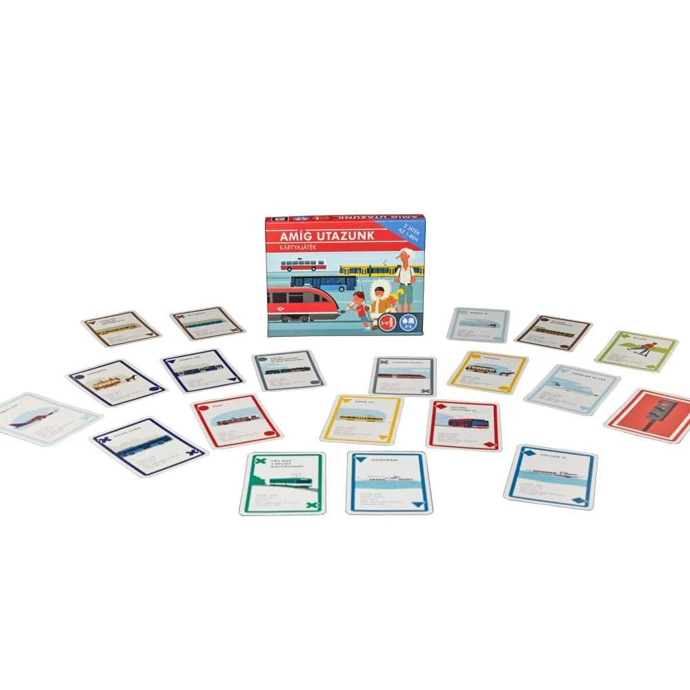 Conținutul jocului de societate Amíg utazunk - kártyajáték