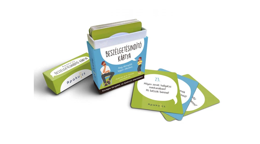 Conținutul jocului de societate Apakulcs - Beszélgetésindító kártya