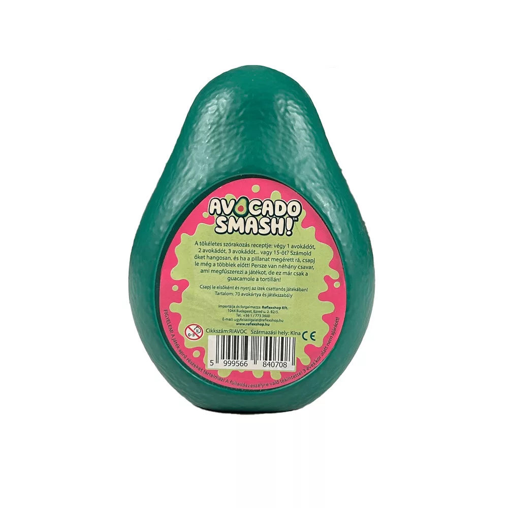 Spatele ambalajului jocului de societate Avocado Smash