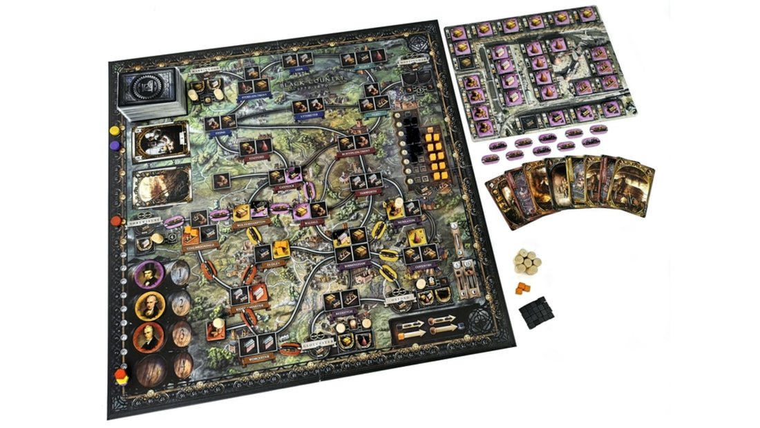 Conținutul jocului de societate Brass: Birmingham