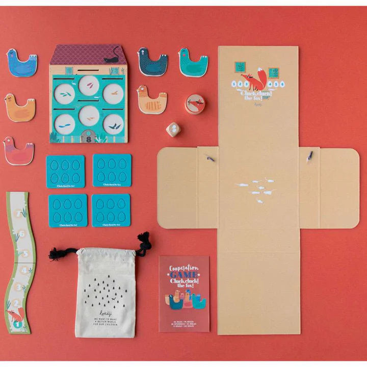 Conținutul jocului de societate Cluck, Cluck, the Fox - Pocket Edition