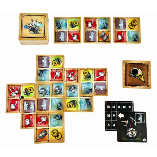 Cărțile jocului de societate Regroup! Chicken Army