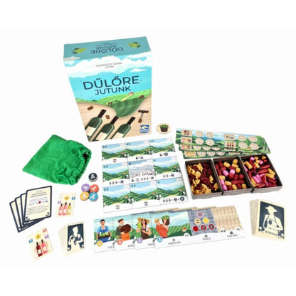 Conținutul jocului de societate Dűlőre jutunk