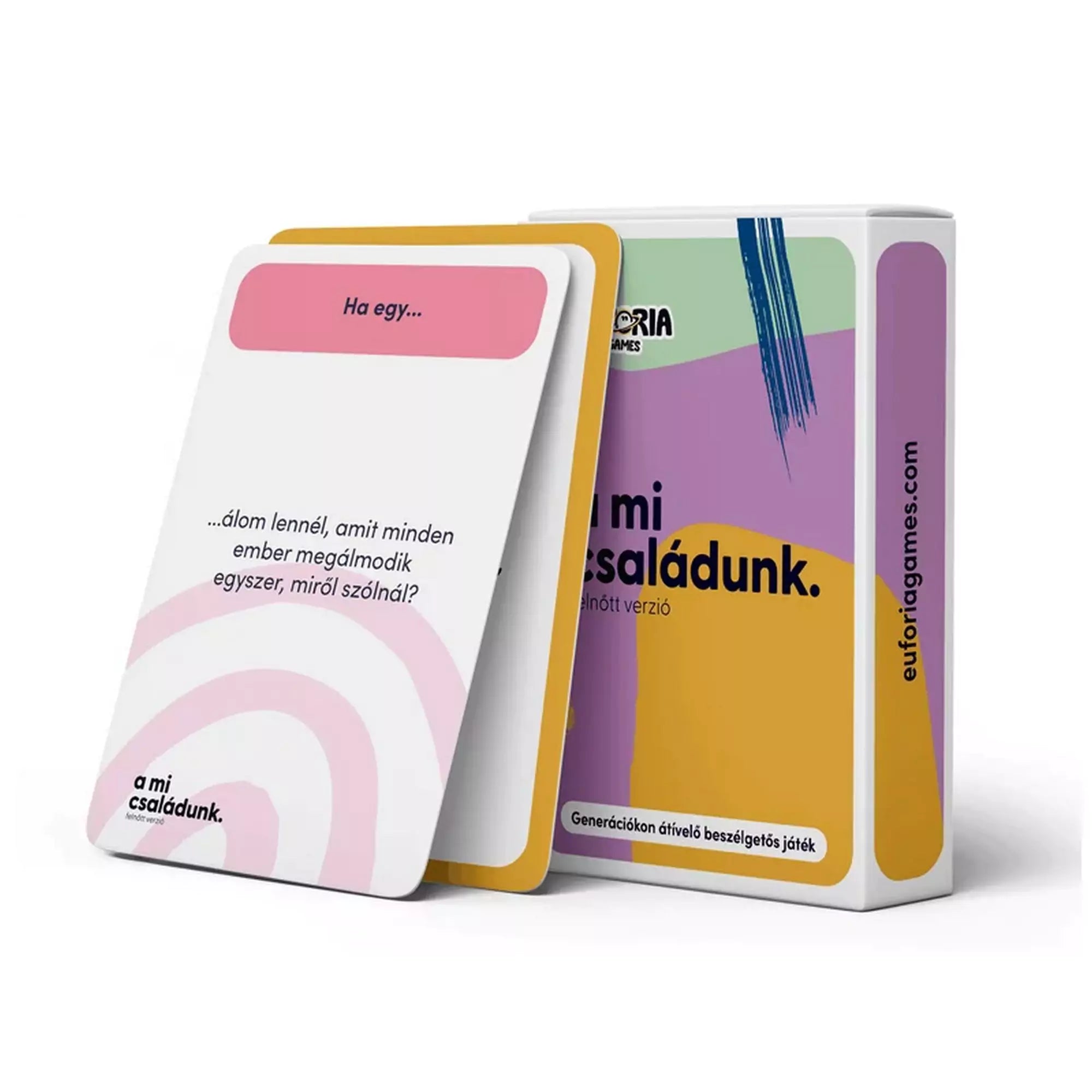Cutia jocului de societate Eufória - a mi családunk - felnőtt verzió