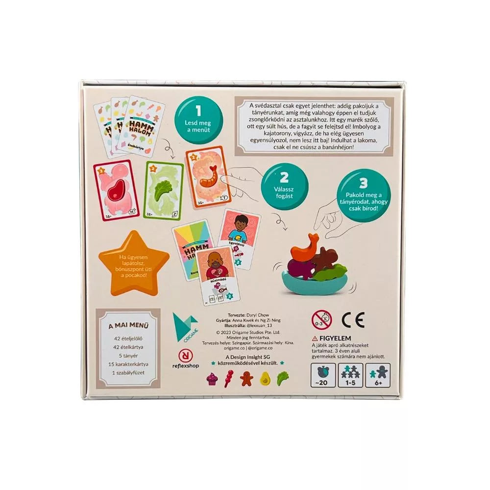 Spatele cutiei jocului de societate Buffet Boss