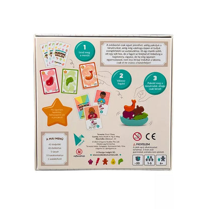 Spatele cutiei jocului de societate Buffet Boss