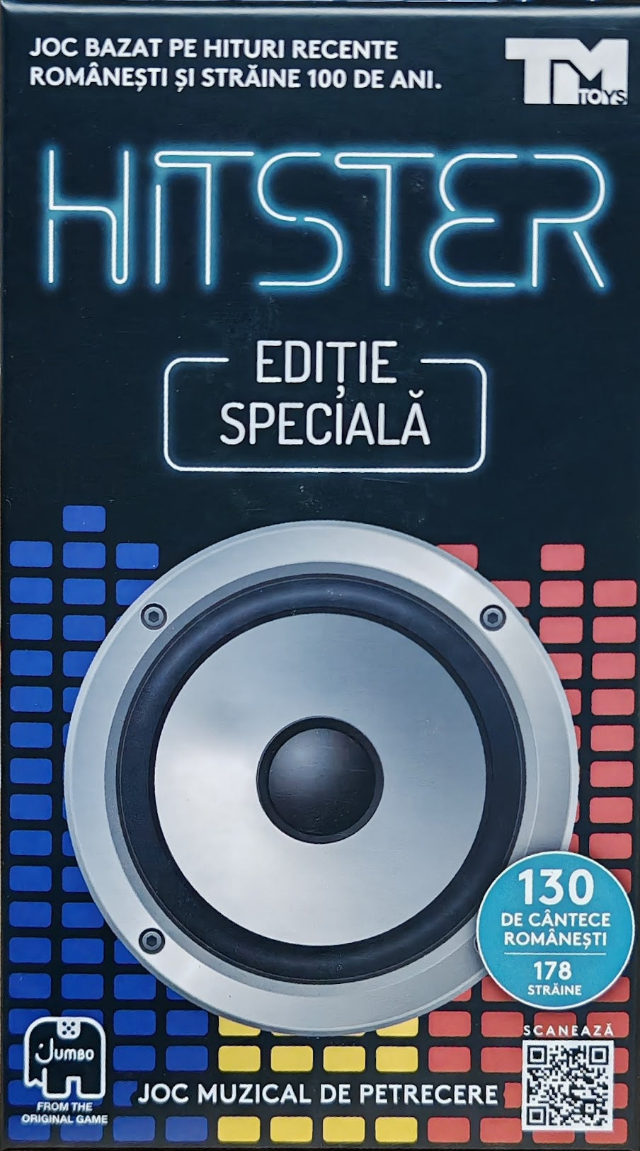 Cutia jocului de societate Hitster: Cu hituri românești