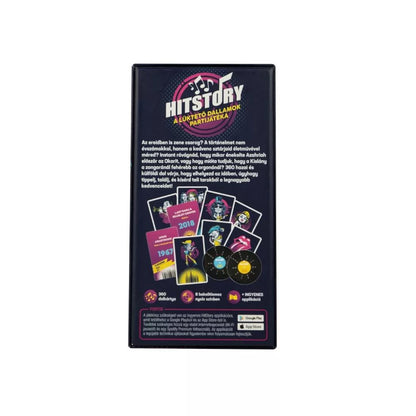 Spatele cutiei jocului de societate Hitstory