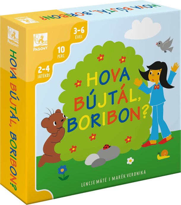Cutia jocului de societate Hová bújtál, Boribon?