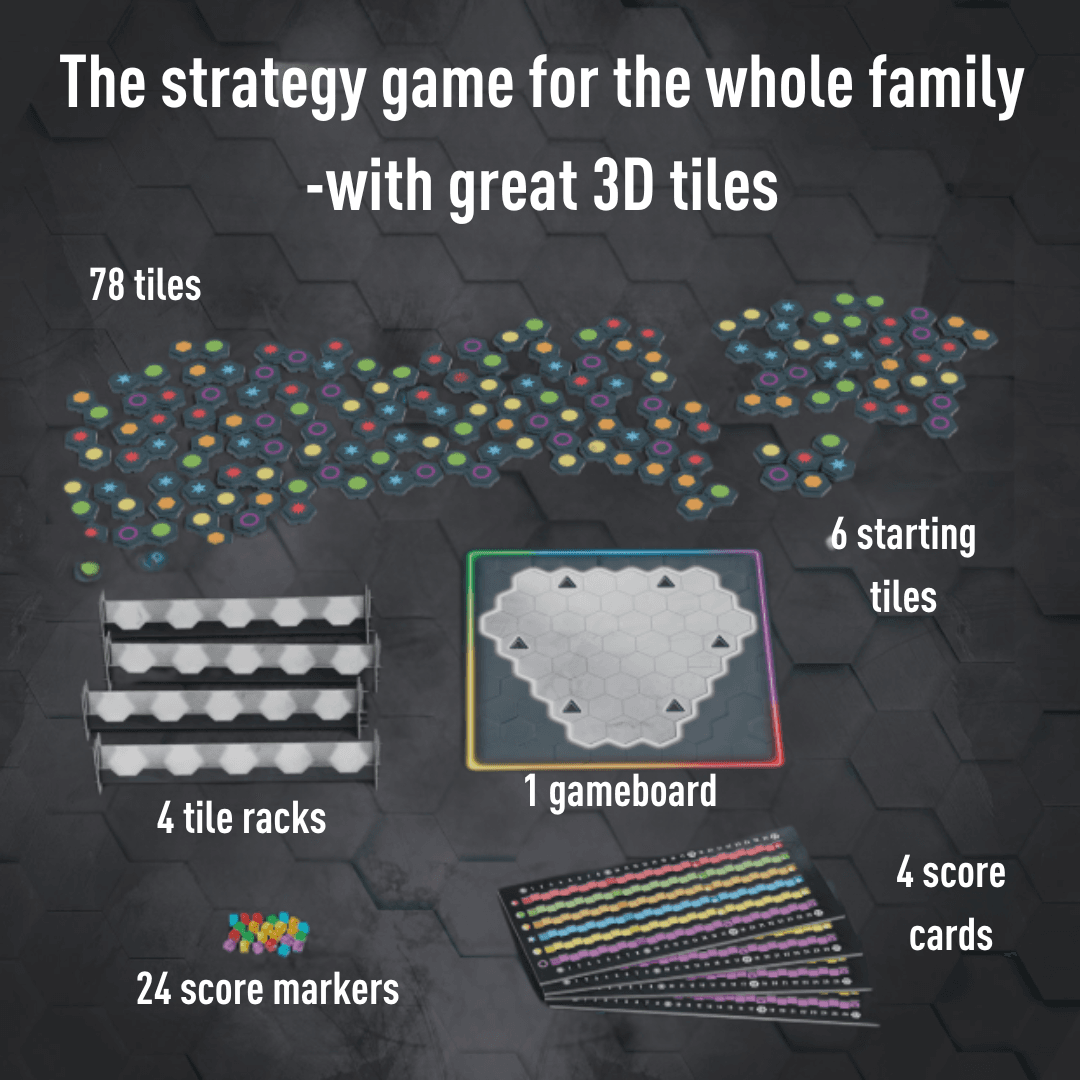 Conținutul jocului de societate Ingenious 3D