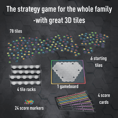 Conținutul jocului de societate Ingenious 3D