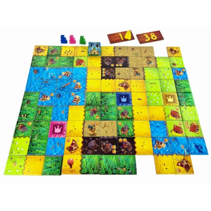 Conținutul jocului de societate Kingdomino