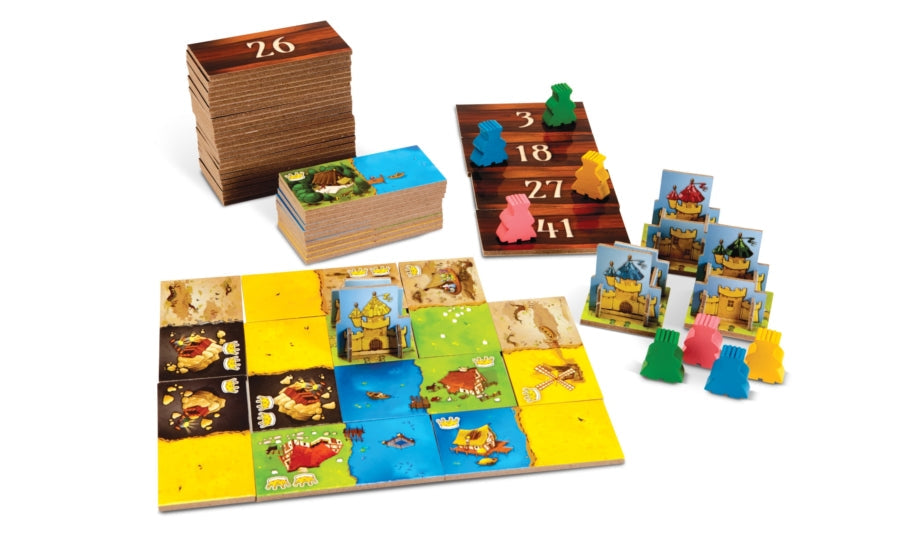 Conținutul jocului de societate Kingdomino