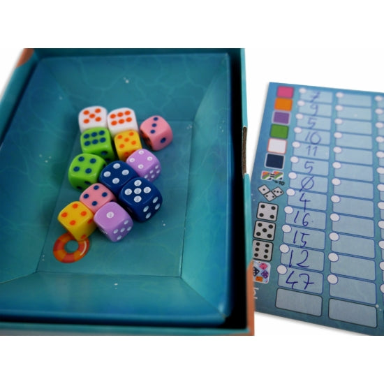 Conținutul jocului de societate Dice Pool Party