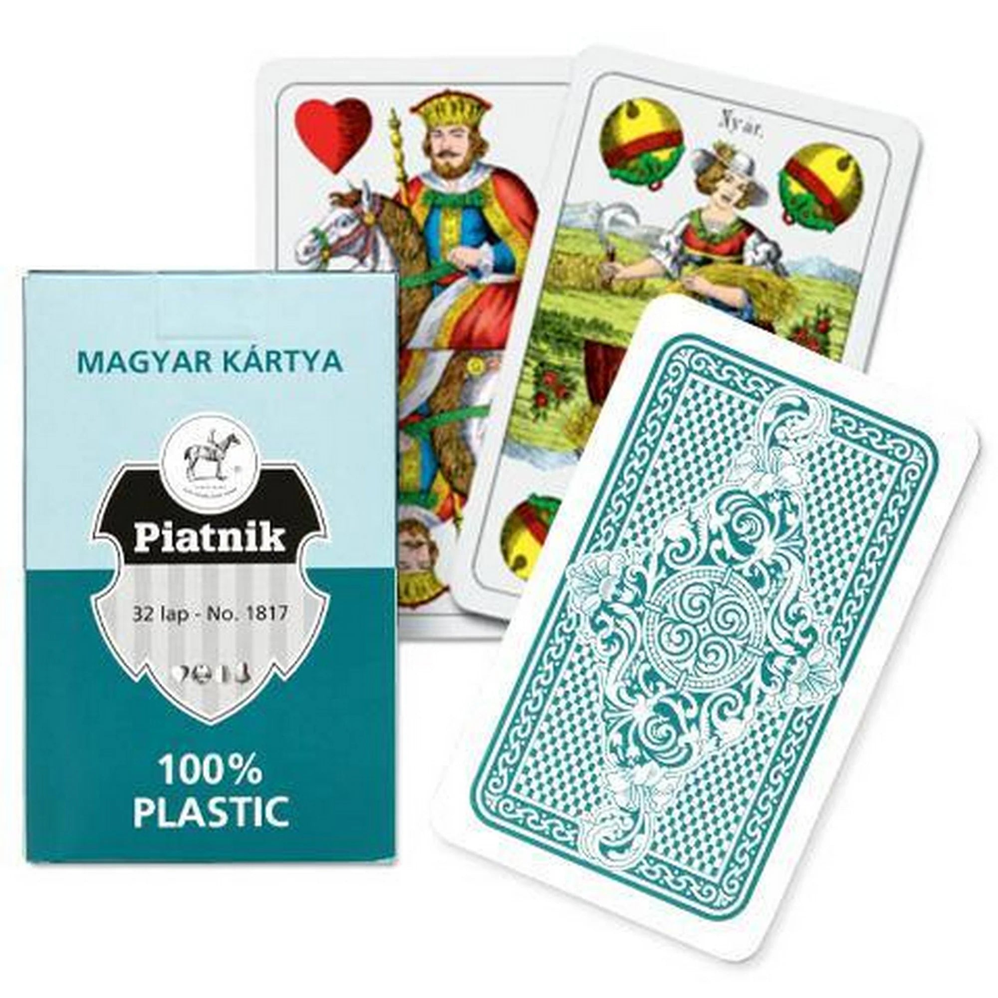 Cutia și cărțile jocului de societate Cărți de joc ungurești - Plastic