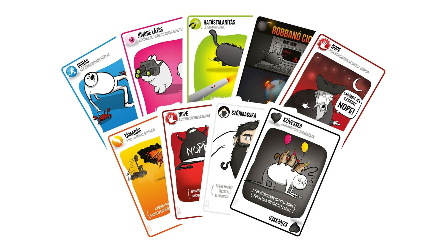 Conținutul jocului de societate Exploding Kittens