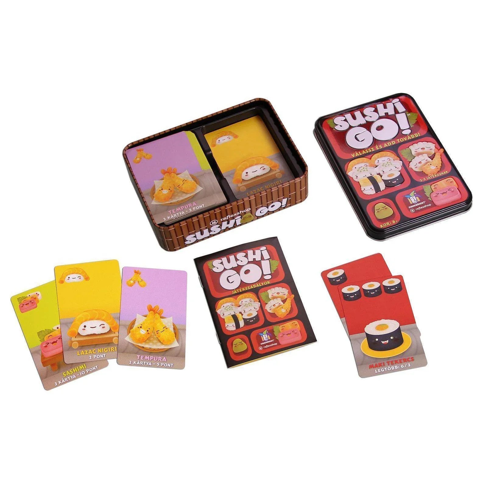 Conținutul jocului de societate Sushi Go!