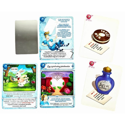 Cărțile jocului de societate Deckscape: In Wonderland