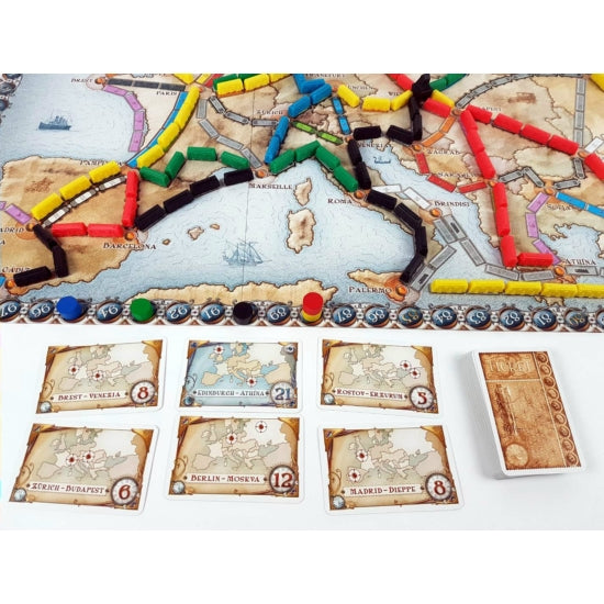 Cărțile jocului de societate Ticket to Ride: Europa