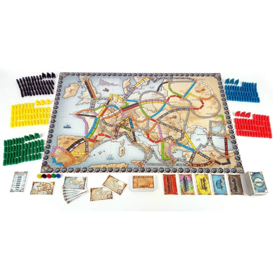 Conținutul jocului de societate Ticket to Ride: Europa