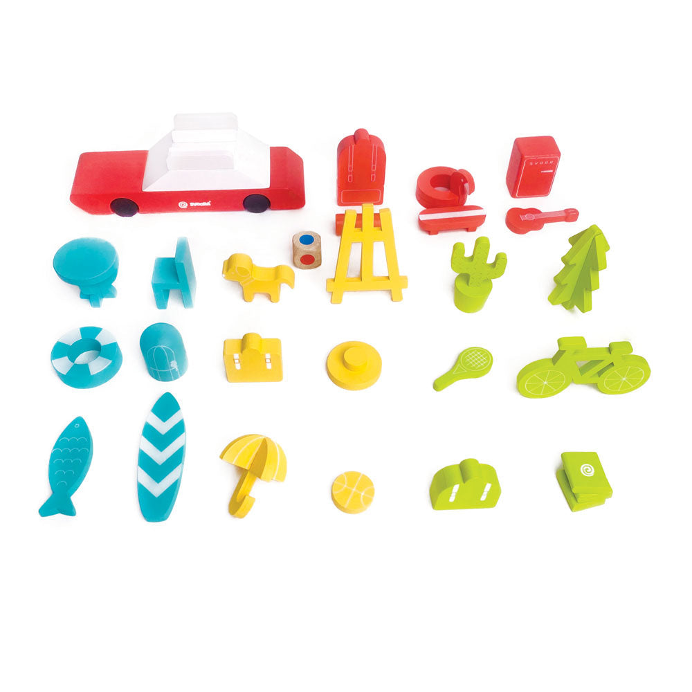 Conținutul jocului de societate Vacation Balance Car