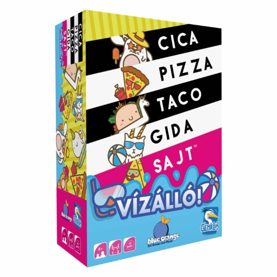 Cutia jocului de societate Taco, Pisică, Capră, Brânză, Pizza - Rezistent la apă