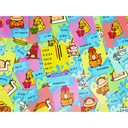 Cărțile jocului de societate Taco, Pisică, Capră, Brânză, Pizza - Rezistent la apă