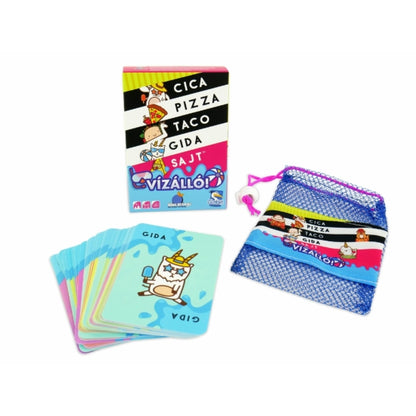 Conținutul jocului de societate Taco, Pisică, Capră, Brânză, Pizza - Rezistent la apă