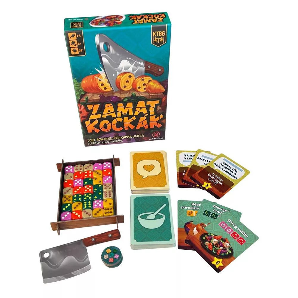 Conținutul jocului de societate Diced Veggies